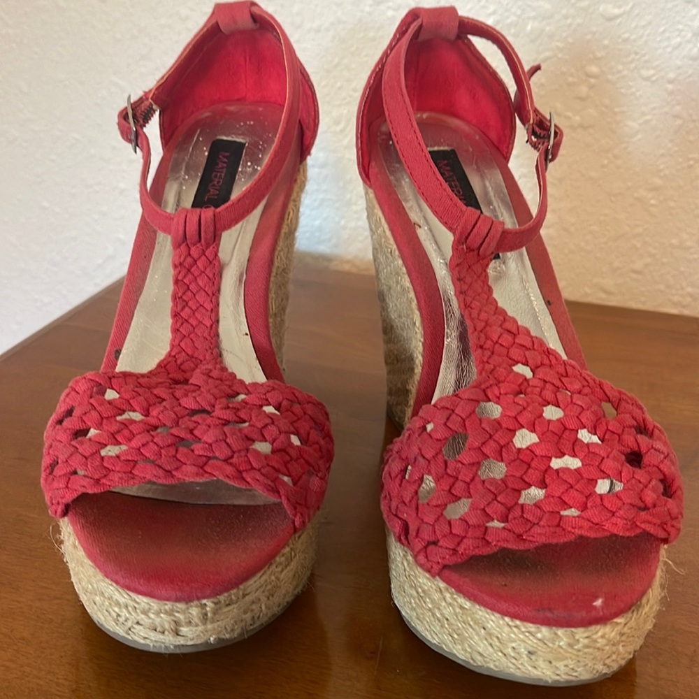 Material girl knitted wedges
